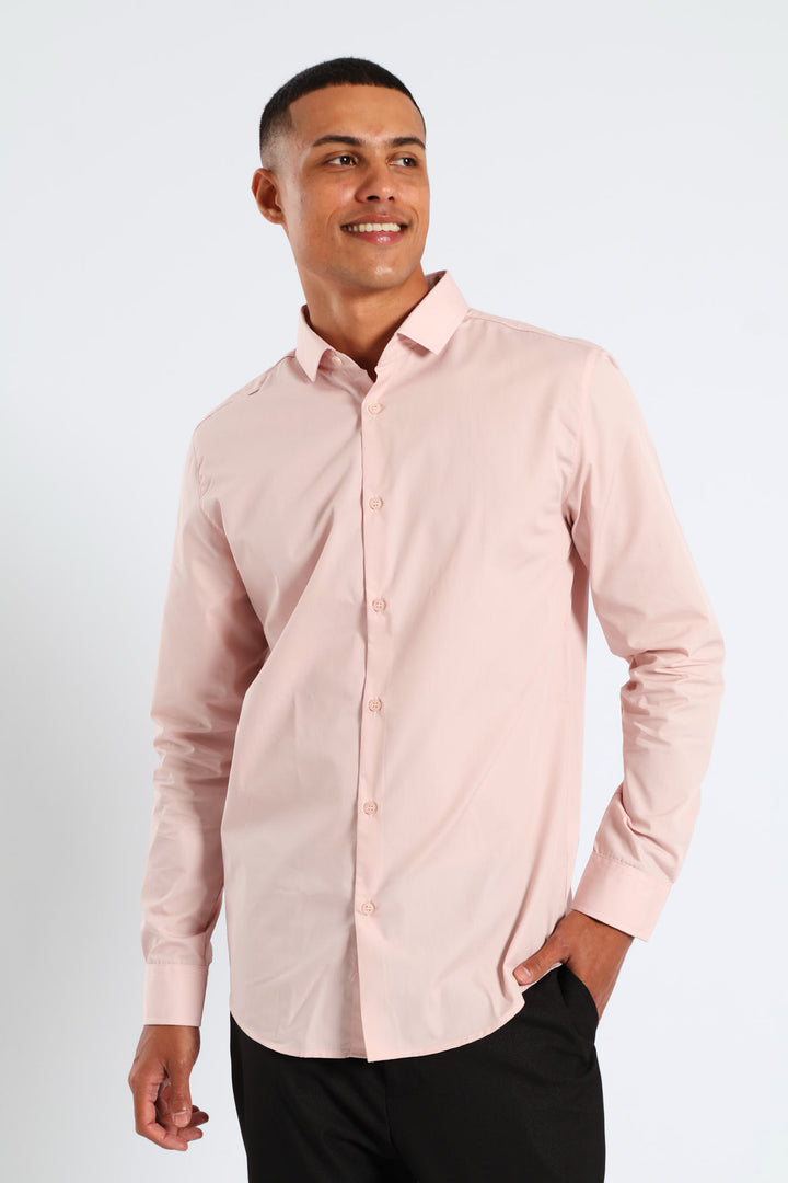 Easy Care Long Sleeve Shirt - Light Pink