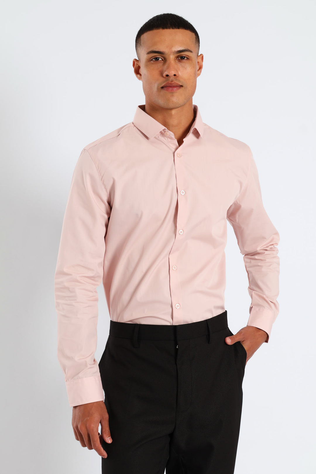 Easy Care Long Sleeve Shirt - Light Pink