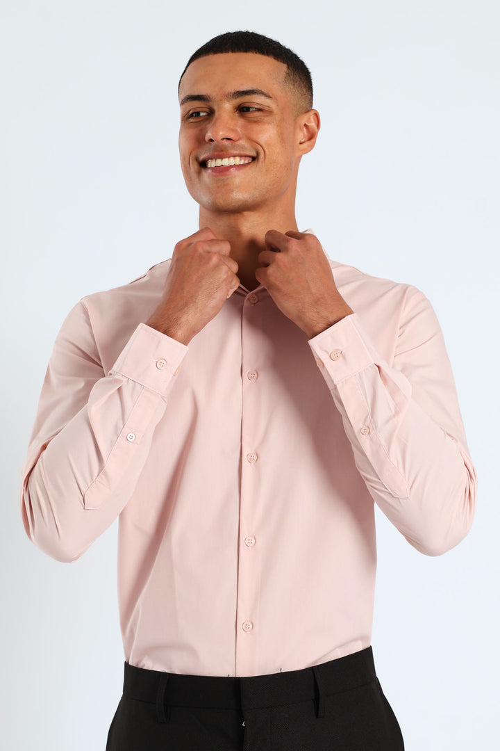 Easy Care Long Sleeve Shirt - Light Pink