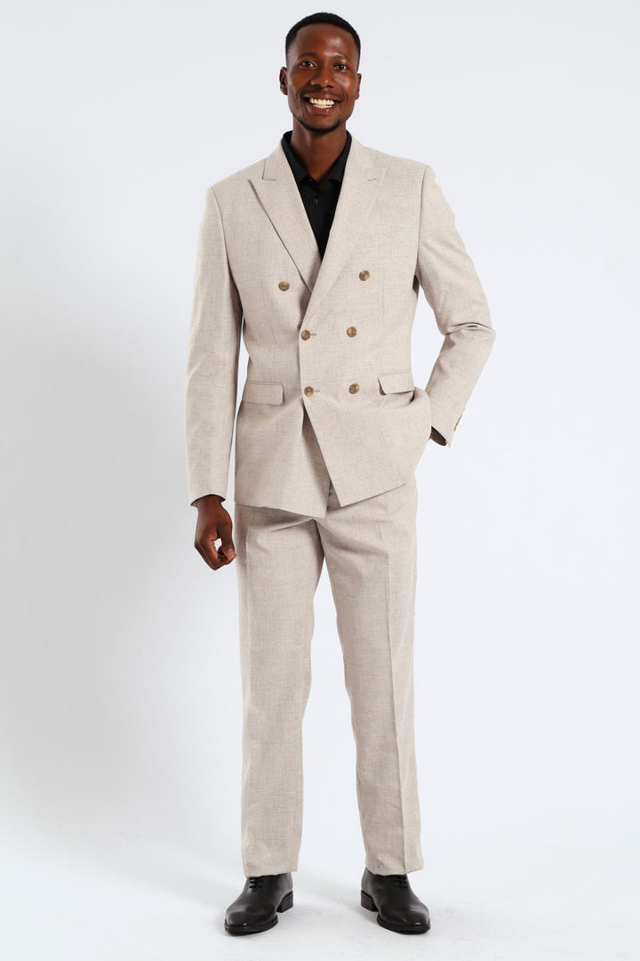 Glen Check Suit Trouser - Natural