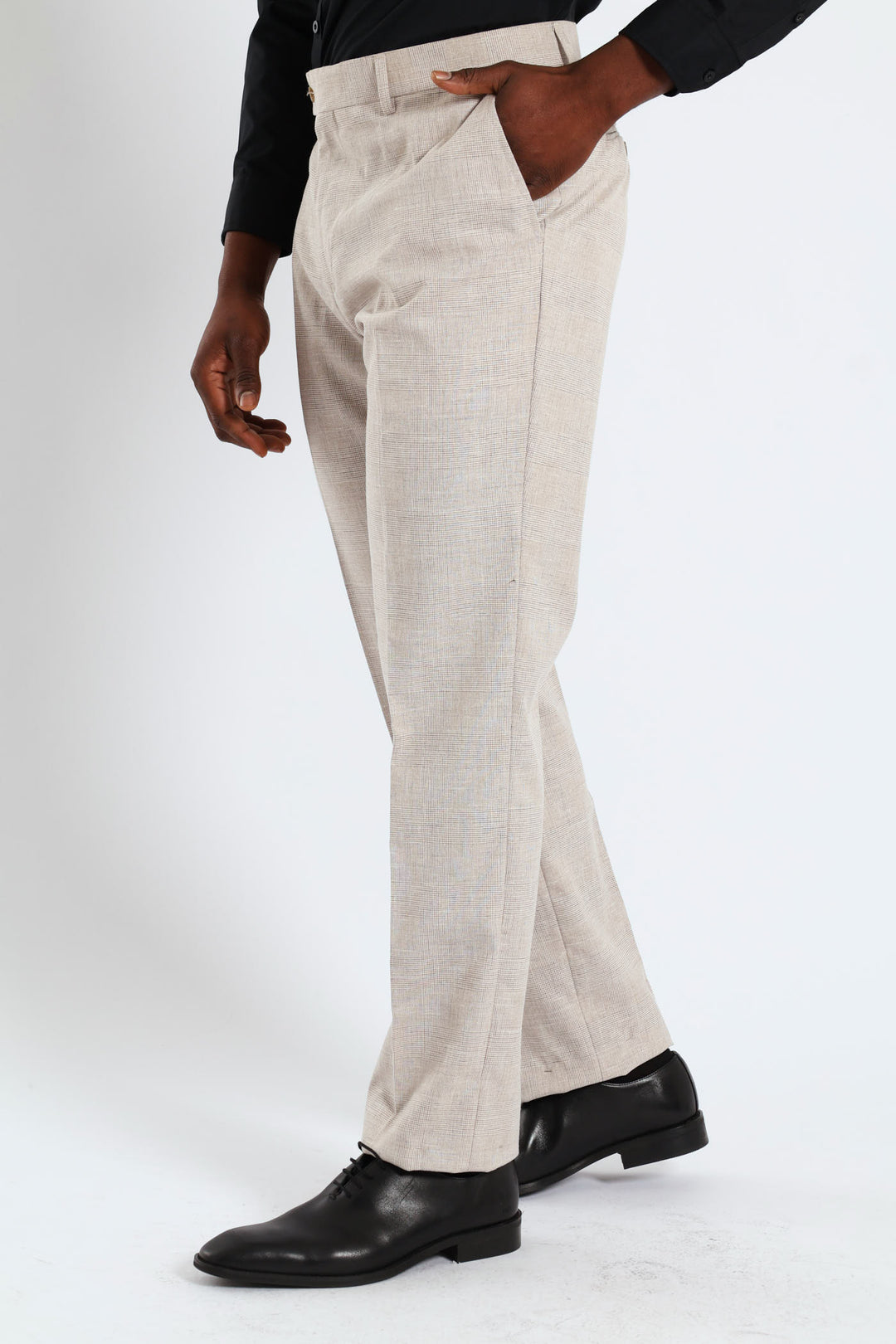 Glen Check Suit Trouser - Natural