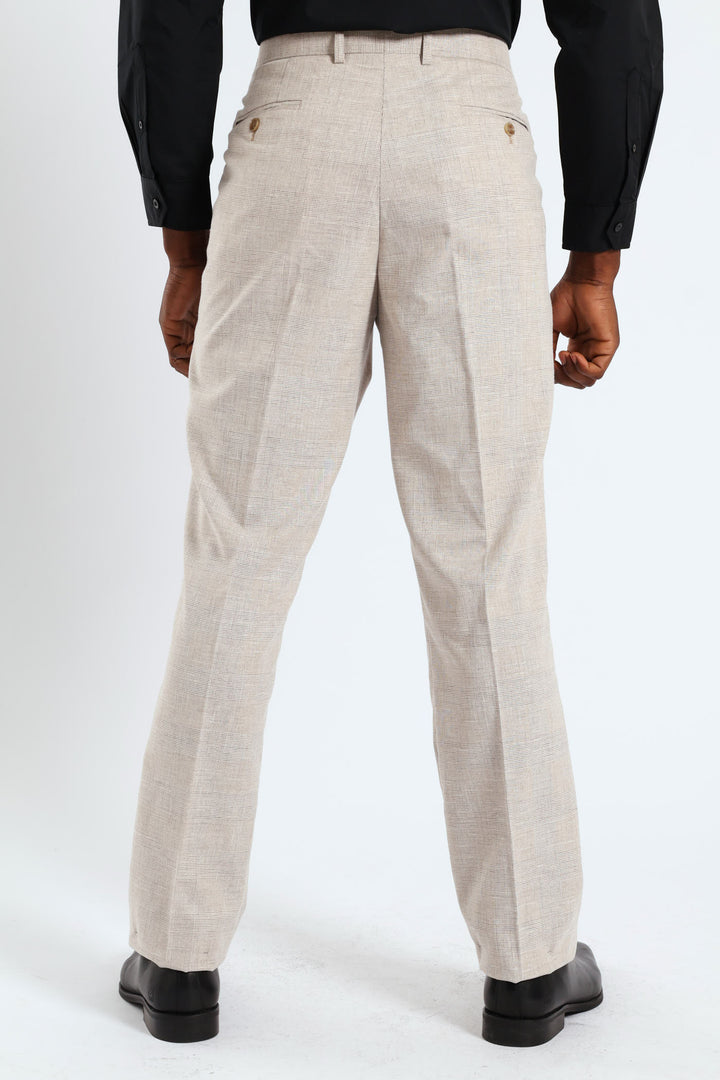 Glen Check Suit Trouser - Natural