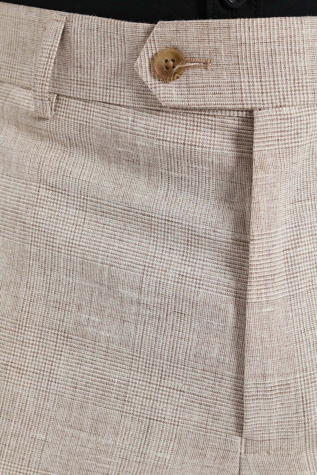 Glen Check Suit Trouser - Natural