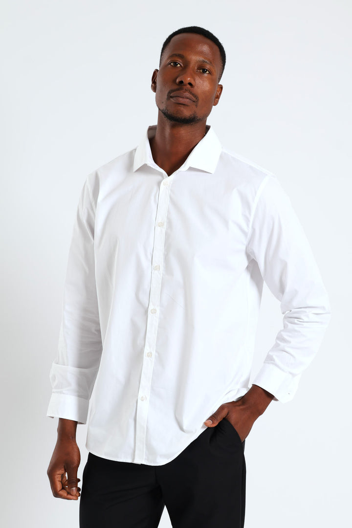 Long Sleeve Easy Care Shirt - White