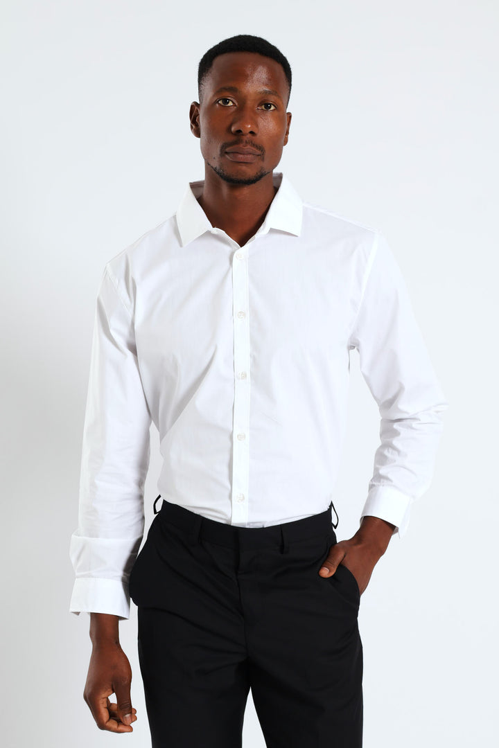 Long Sleeve Easy Care Shirt - White