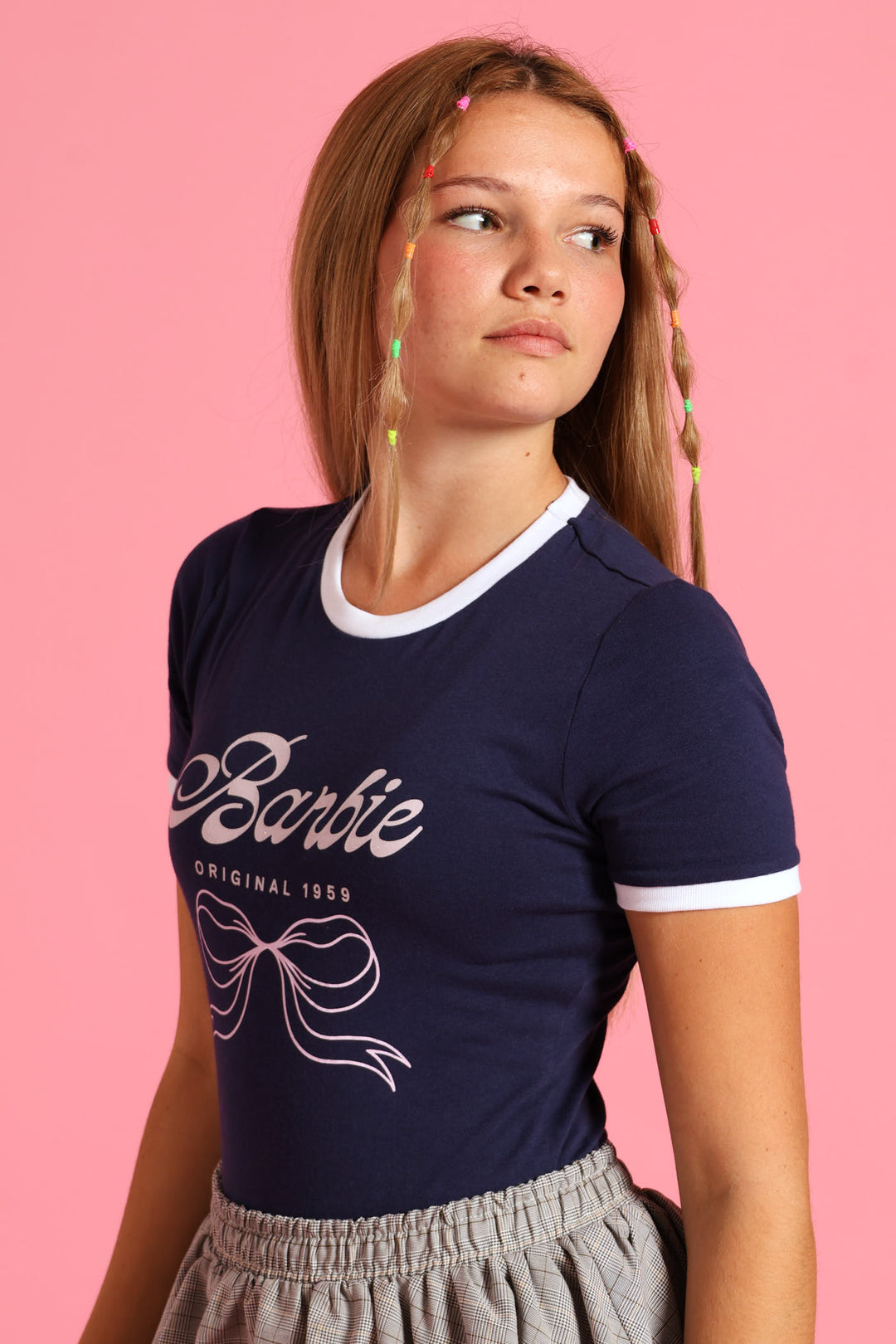 Girls Barbie Bodysuit - Navy