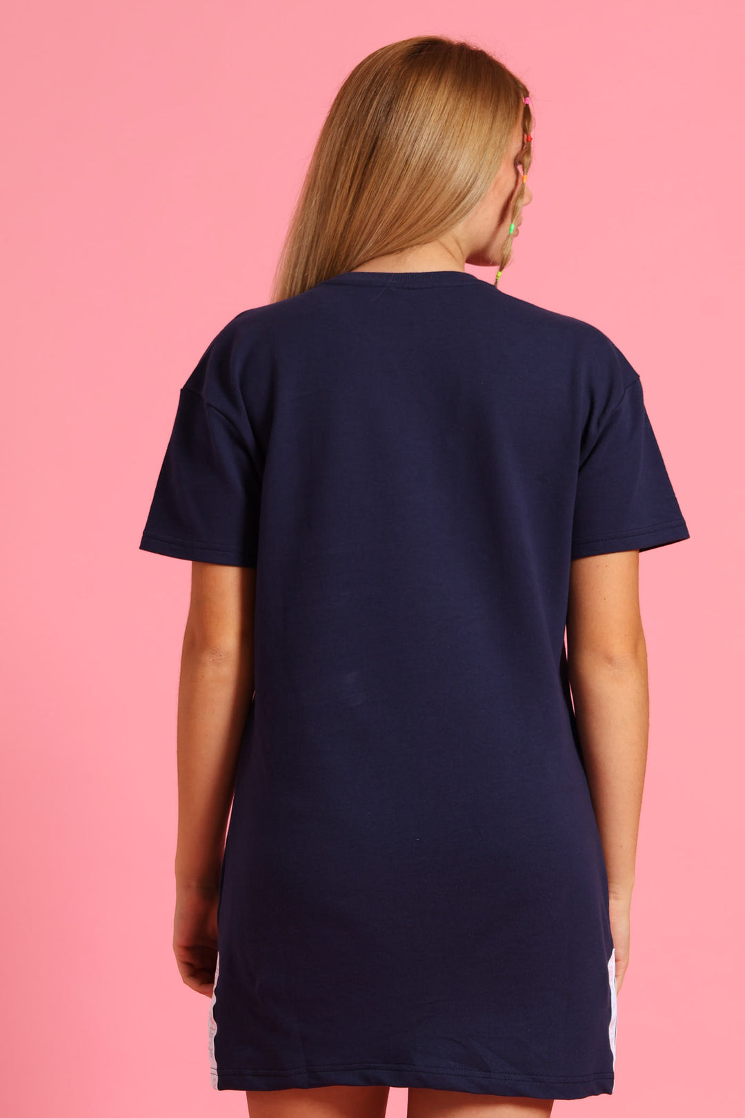 Girls Barbie T-Shirt Dress - Navy