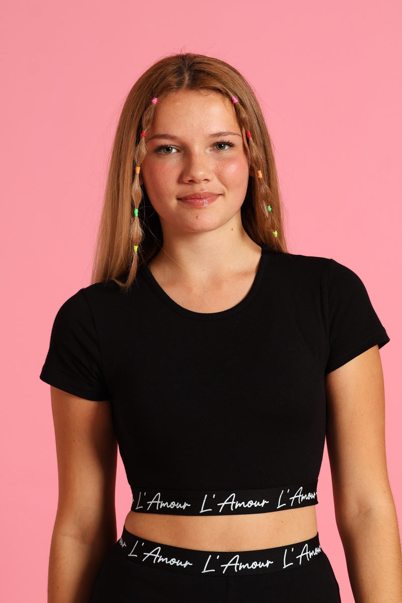 Girls Expo Elastic Top - Black