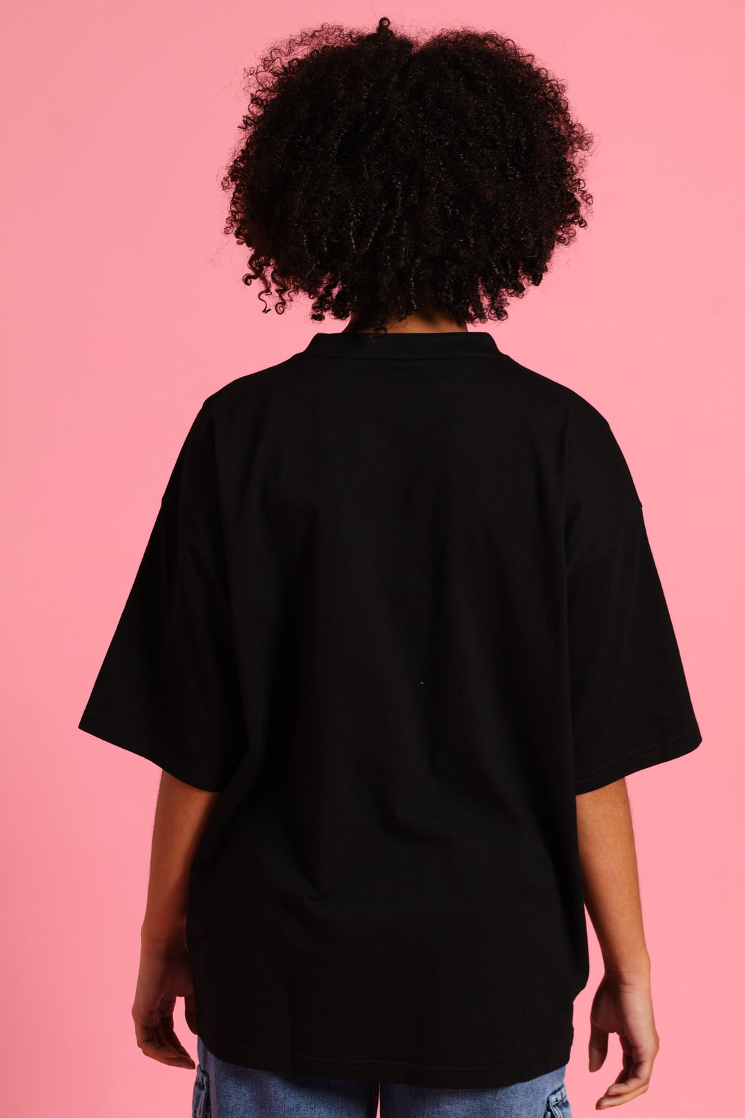 Girls Essential Oversized Tee - Black