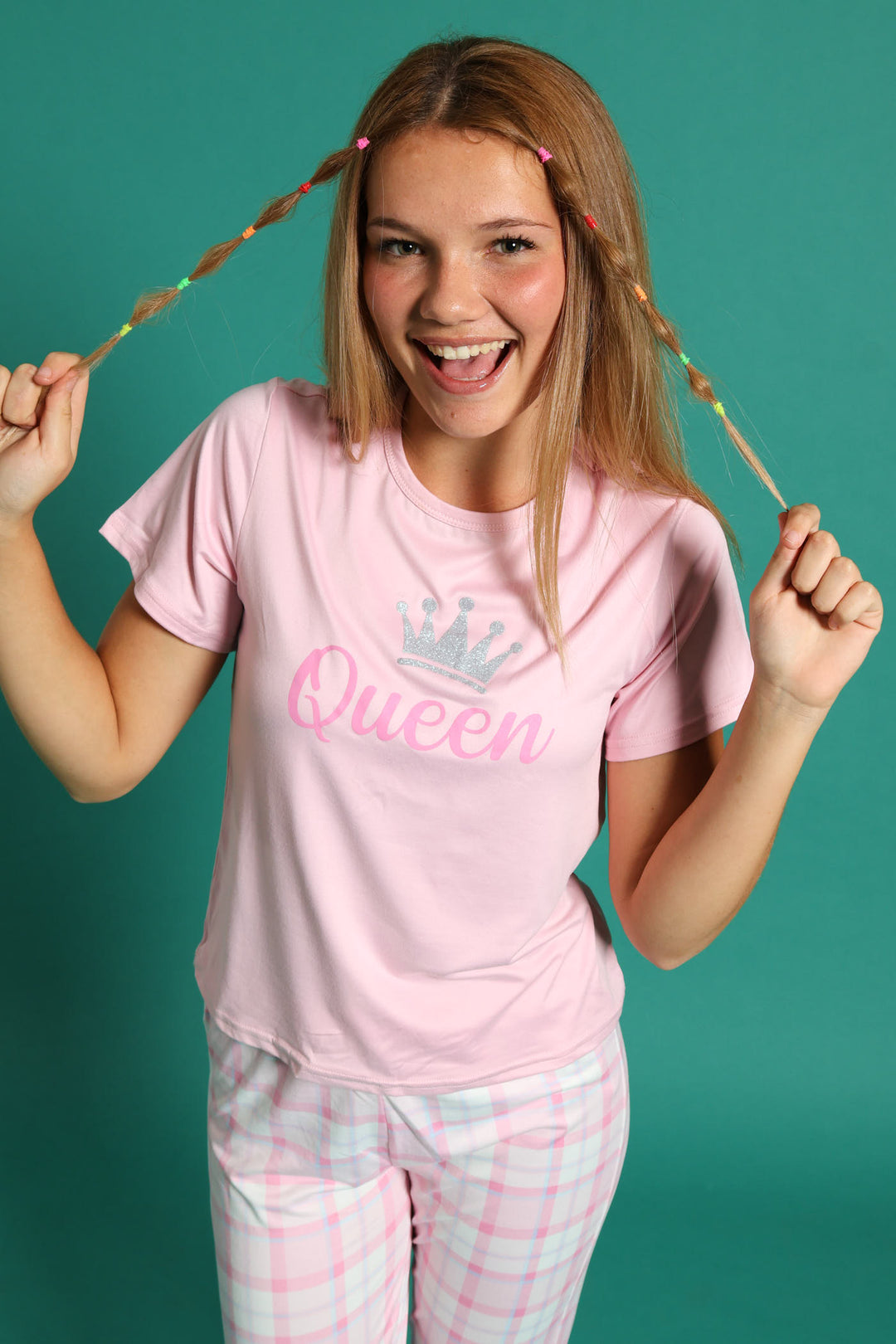 Girls Queen Long Bottom Set - Pink