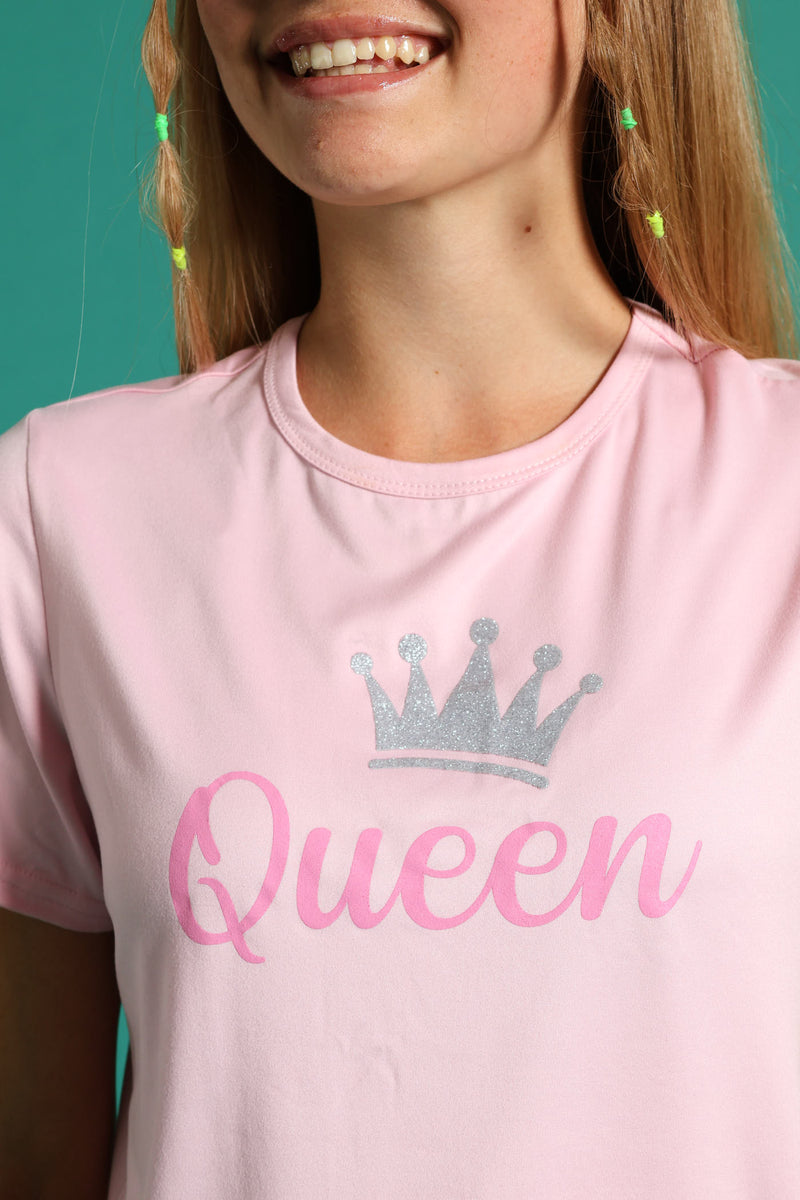 Girls Queen Long Bottom Set - Pink