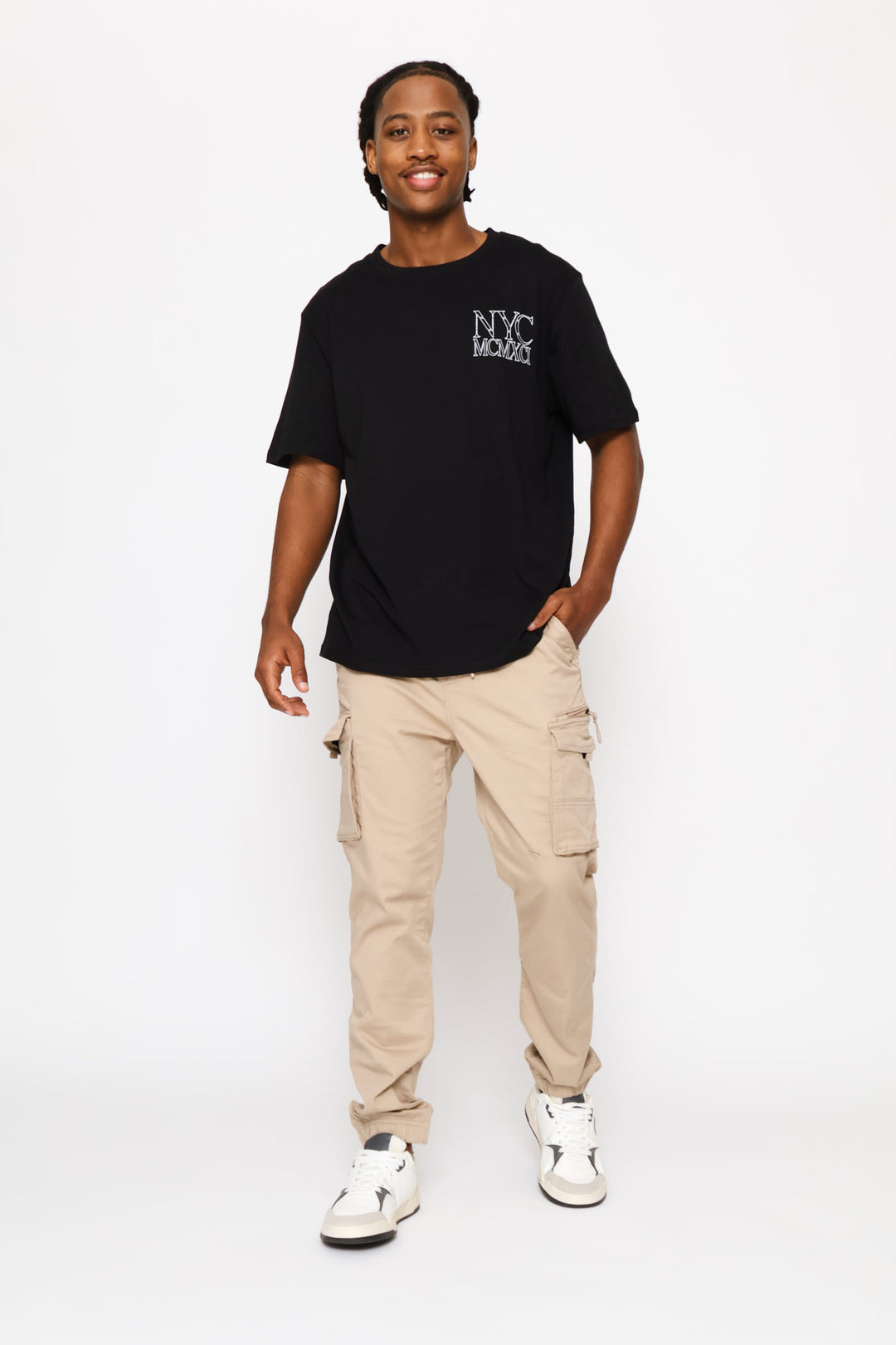 Zip Cargo Jogger - Taupe