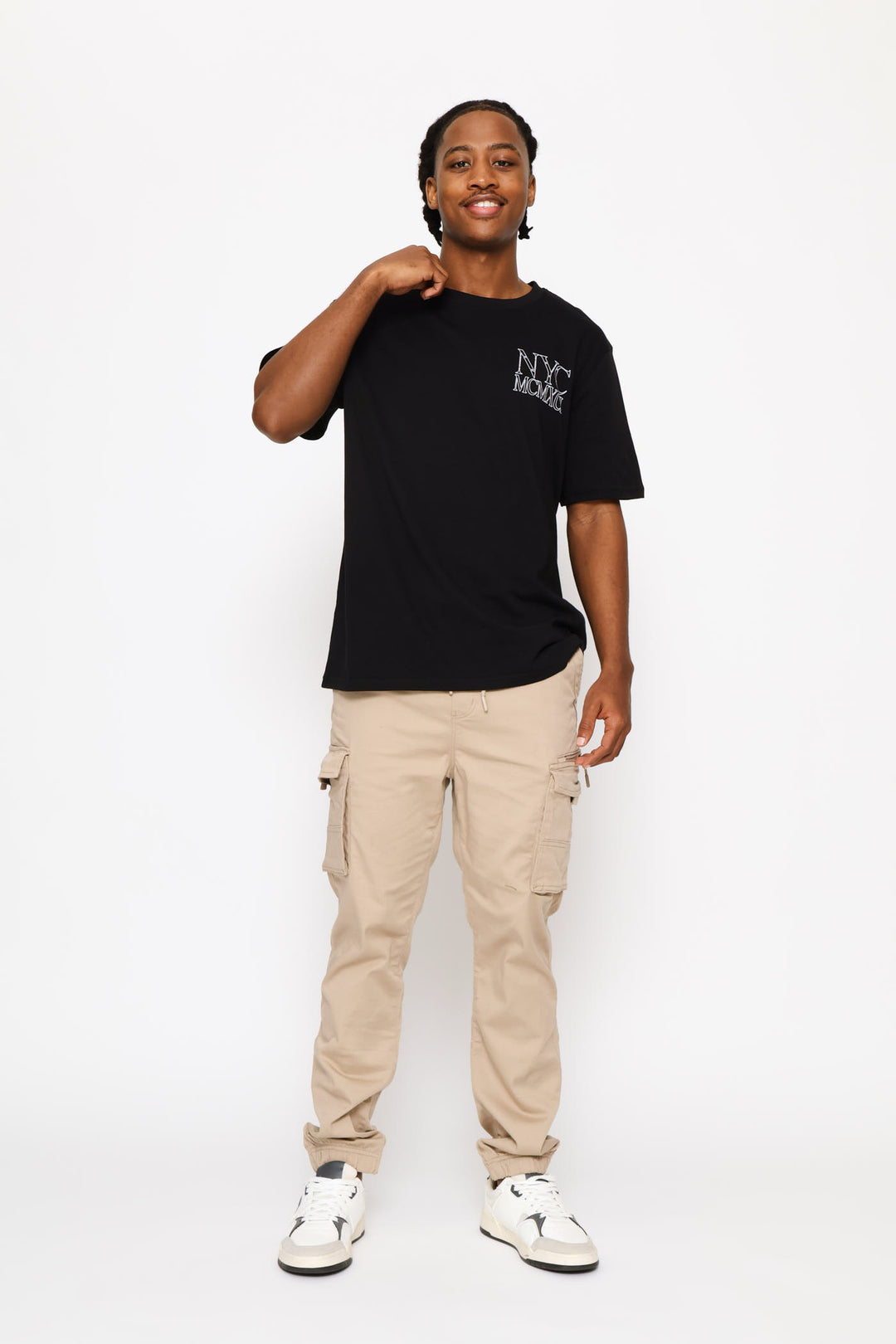Nyc Front & Back Printed Tee - Black
