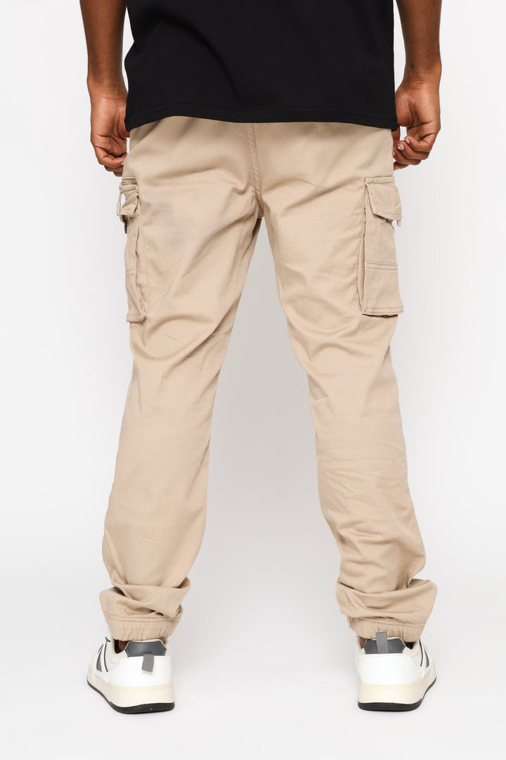 Zip Cargo Jogger - Taupe