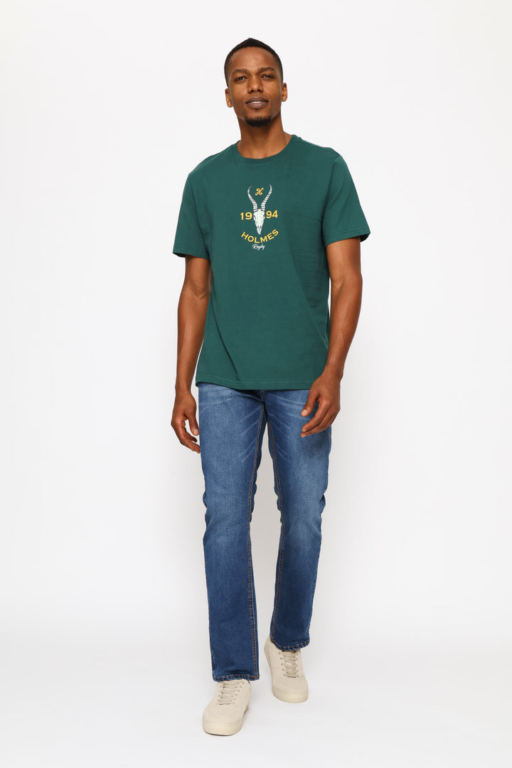 Skull Rugby Tee - Forest Green