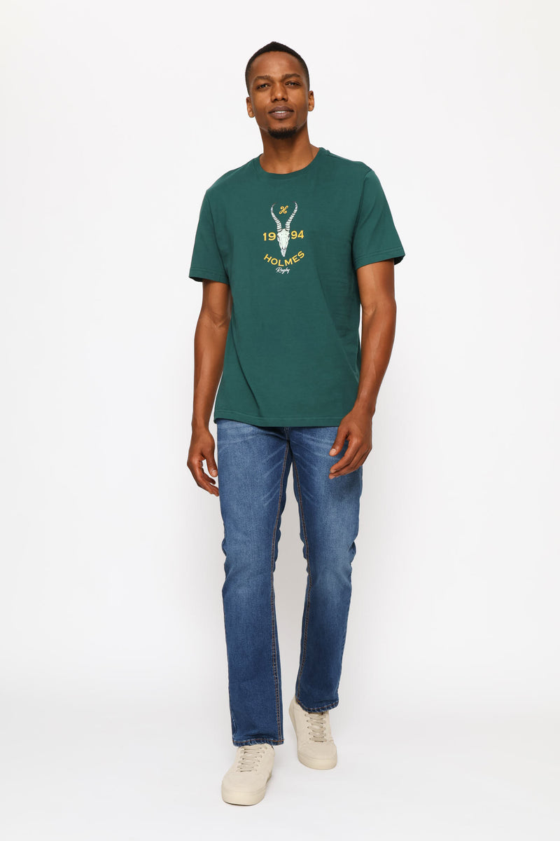 Skull Rugby Tee - Forest Green