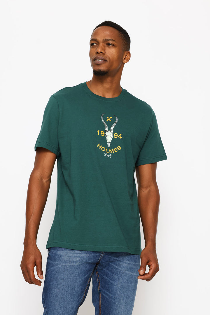 Skull Rugby Tee - Forest Green