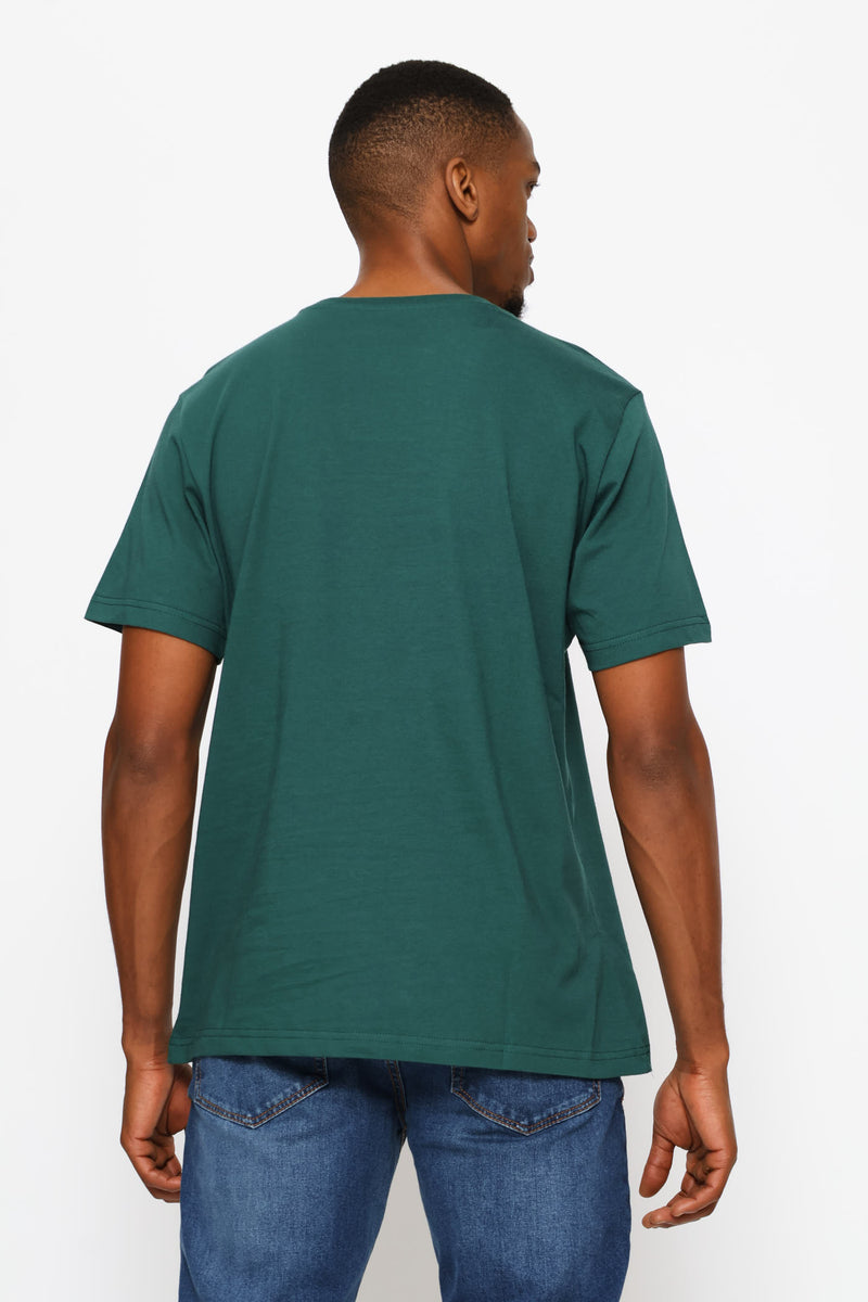 Skull Rugby Tee - Forest Green