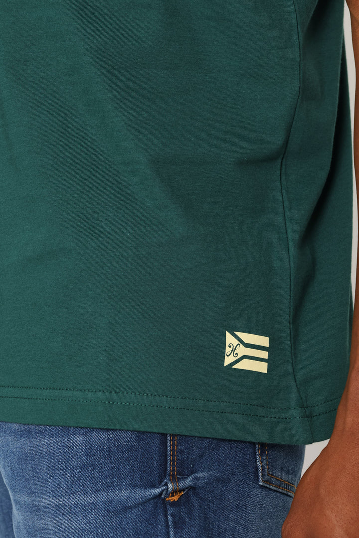 Skull Rugby Tee - Forest Green