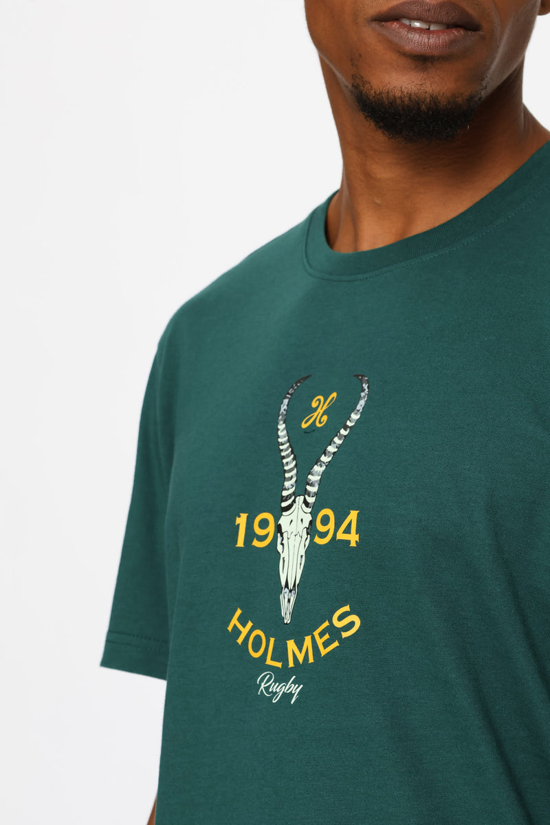 Skull Rugby Tee - Forest Green