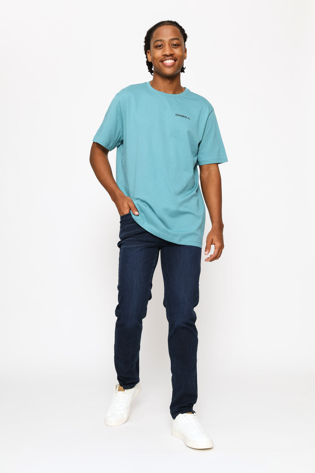 3 Pack Brand Tees - White/Blue/Black