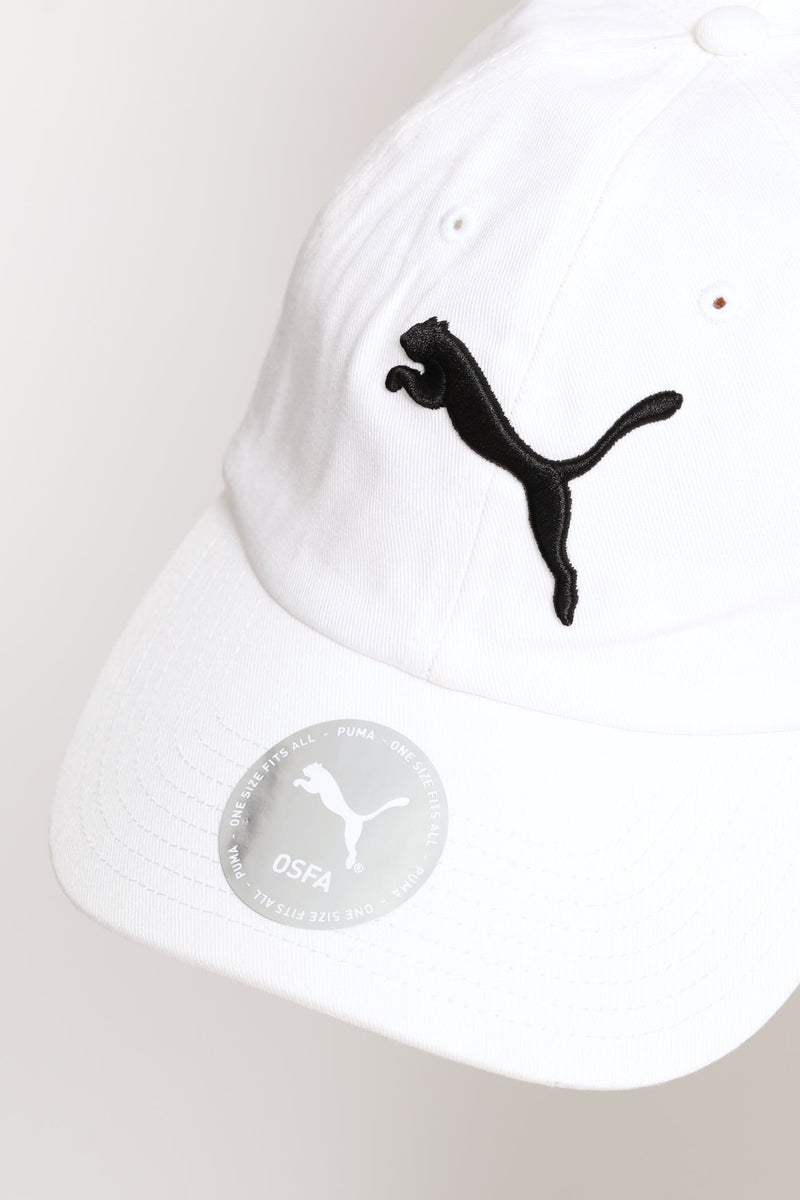 Essential Cat Baseball Cap - White
