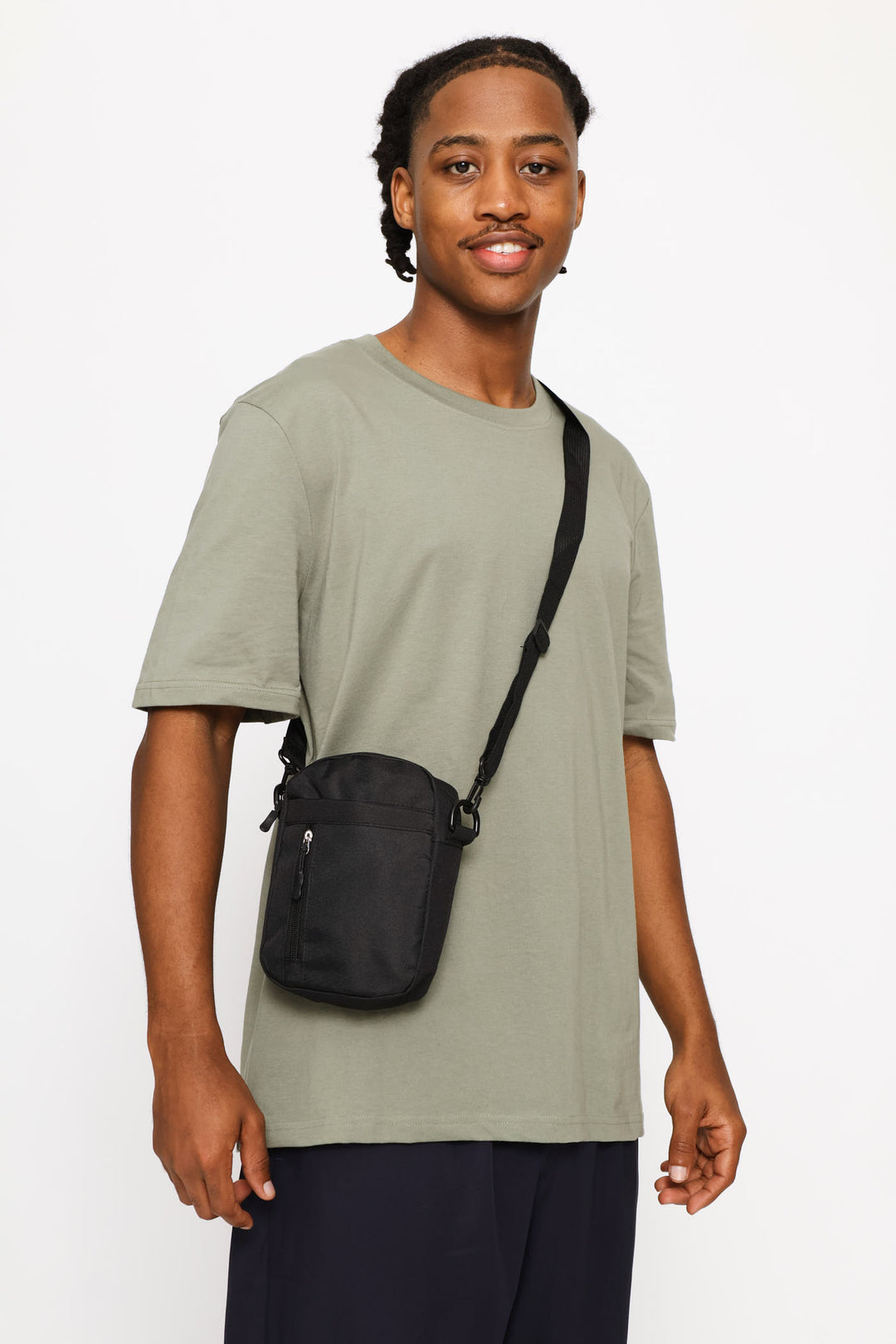 Zip Crossbody Bag - Black