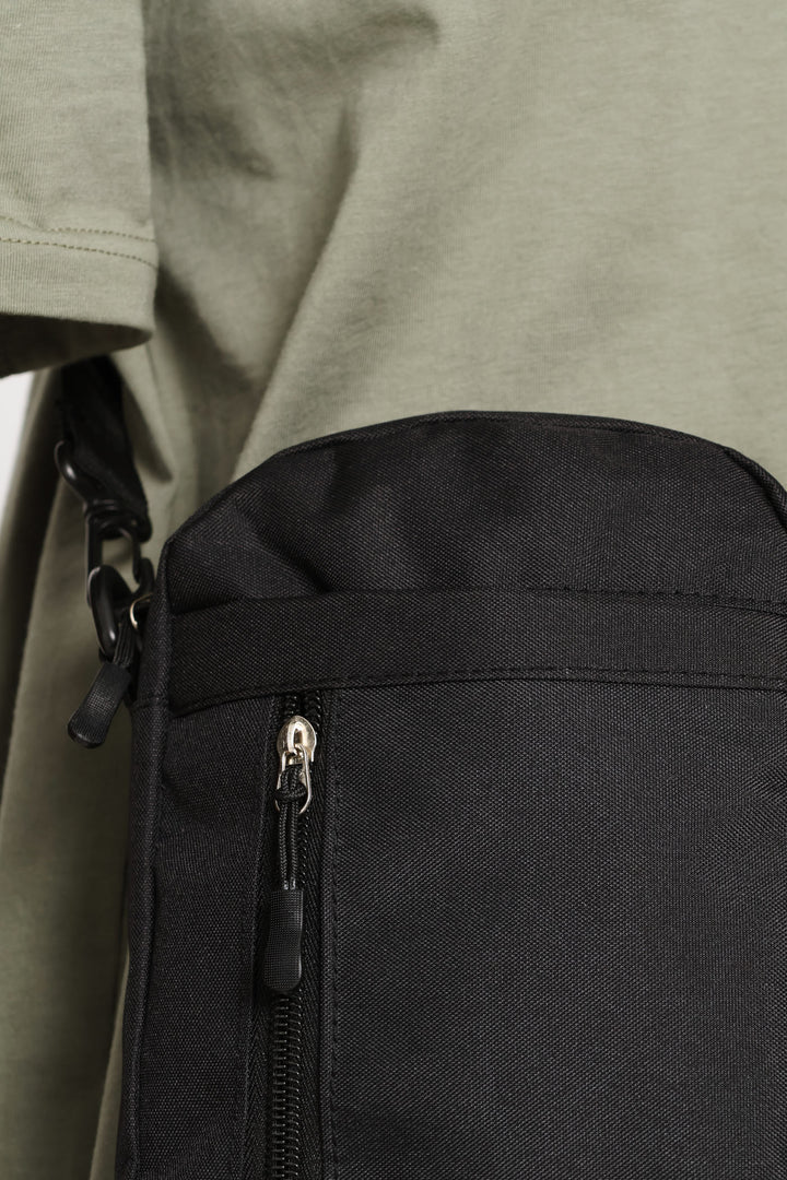 Zip Crossbody Bag - Black