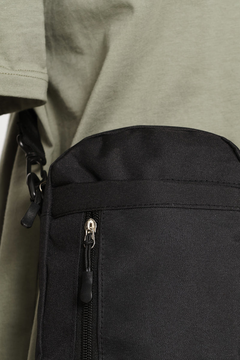 Zip Crossbody Bag - Black