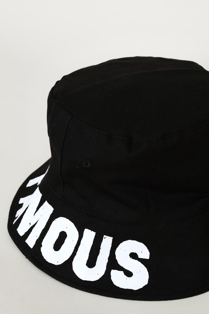 Boys Famous Bucket Hat - Black