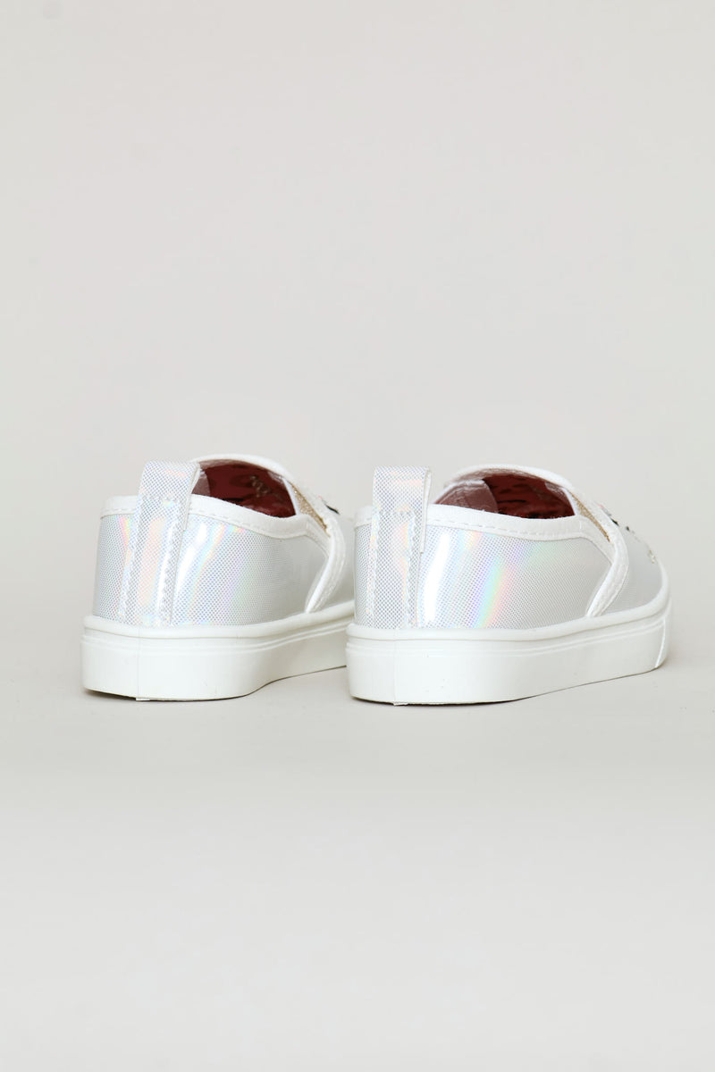 Pre-Girls Unicorn Slip On Sneaker - White