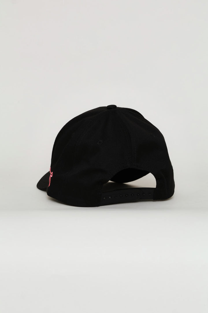 Girls Bows Just A Giirl Cap - Black