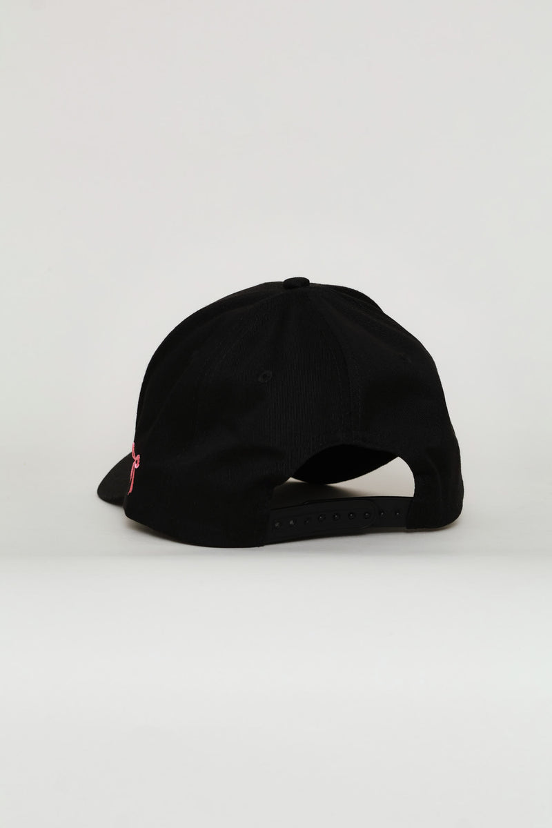 Girls Bows Just A Giirl Cap - Black