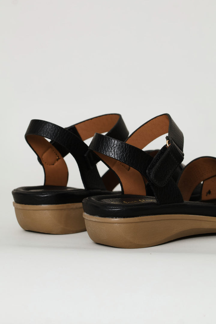 Leisure Shaped Sandal - Black