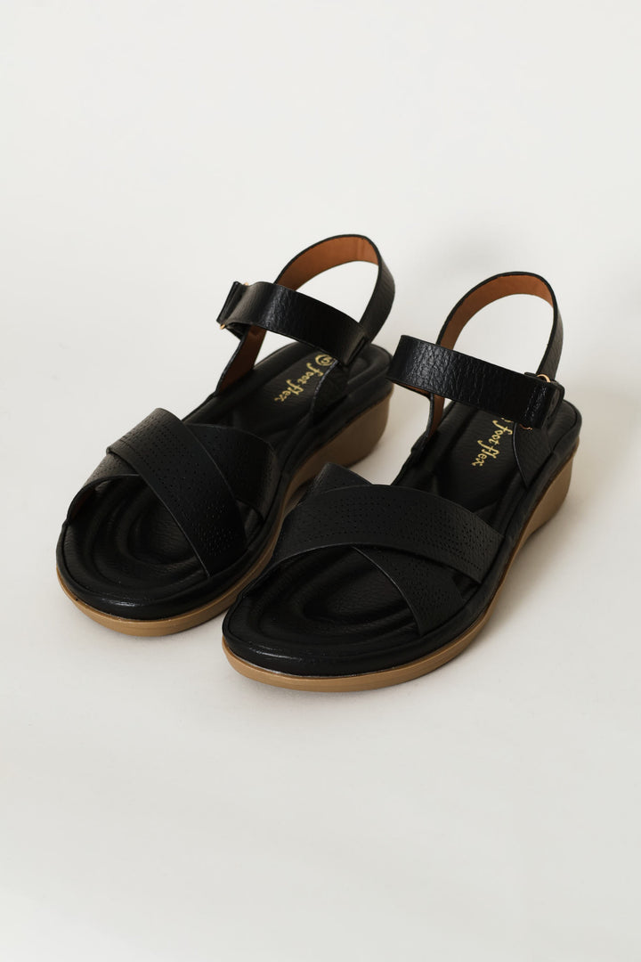 Leisure Shaped Sandal - Black