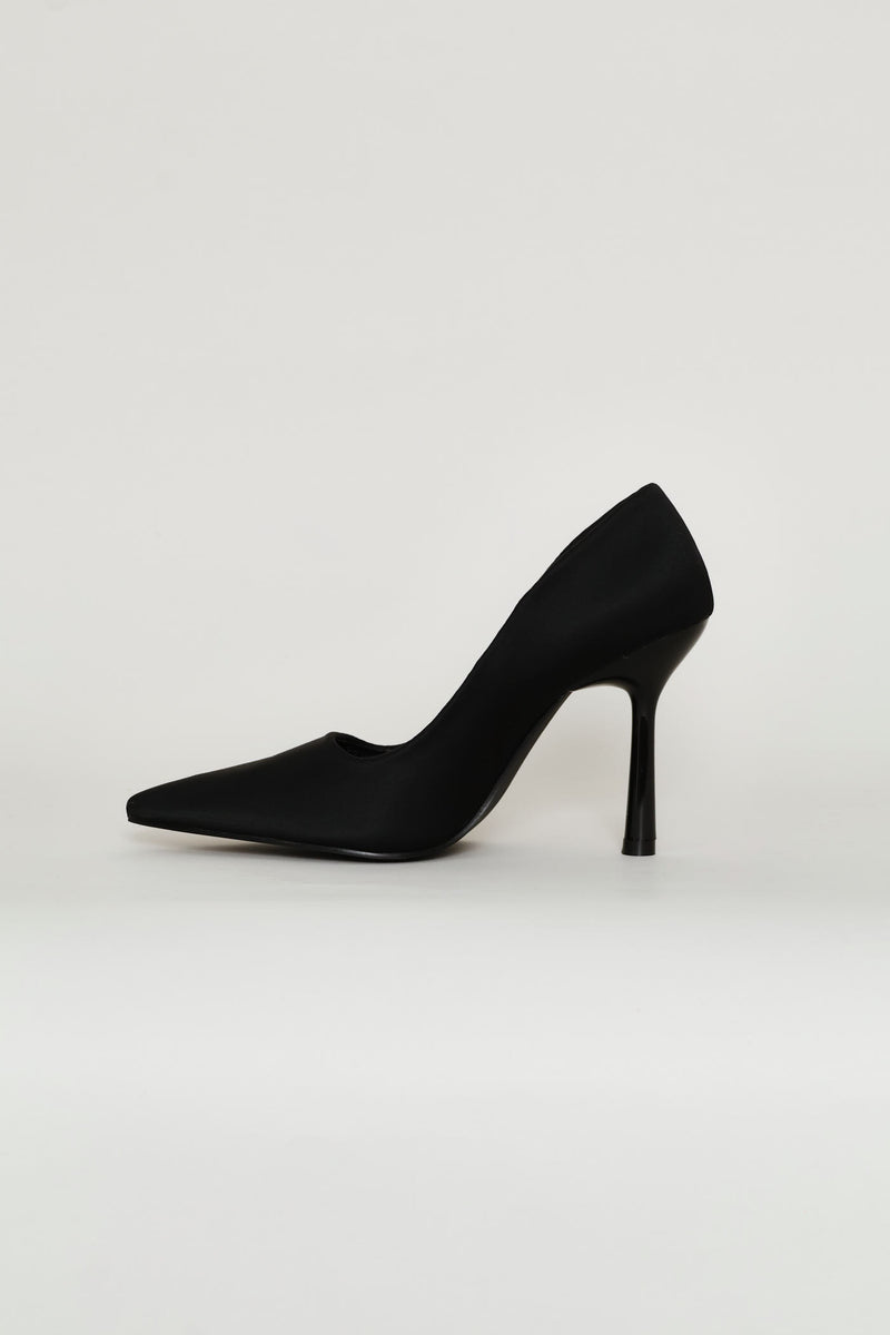 Suede Heel - Black