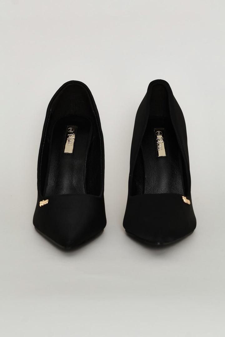 Suede Heel - Black
