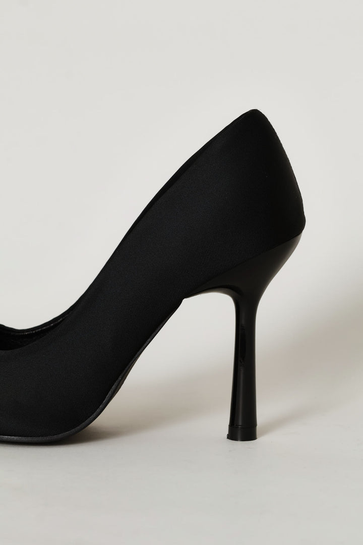 Suede Heel - Black
