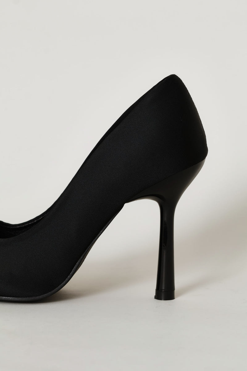 Suede Heel - Black