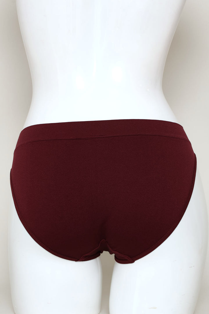 3 Pack Seamless Bikini Panites - Burgundy/Pink/Black