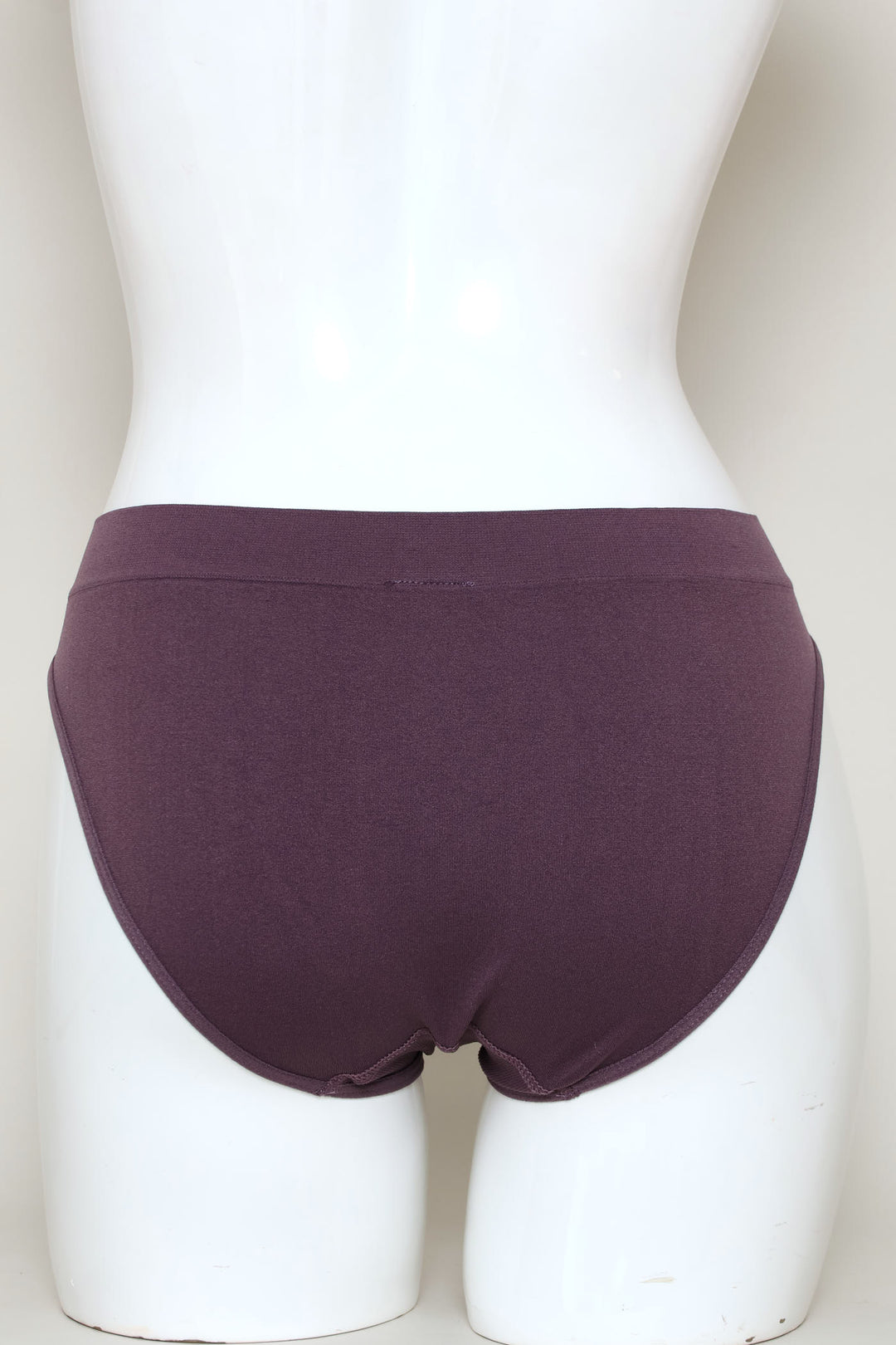 3 Pack Seamless Hi-Cut Panites - Plum/Stone/Navy