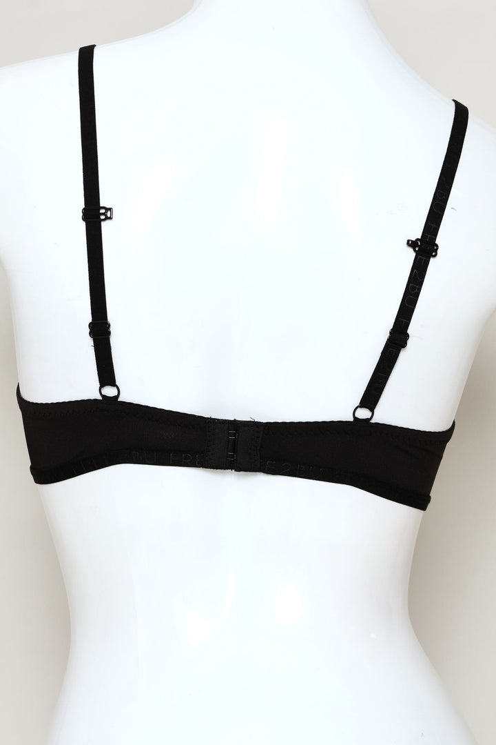 3 Pack T-Shirt Bras - Black/Mocha/White
