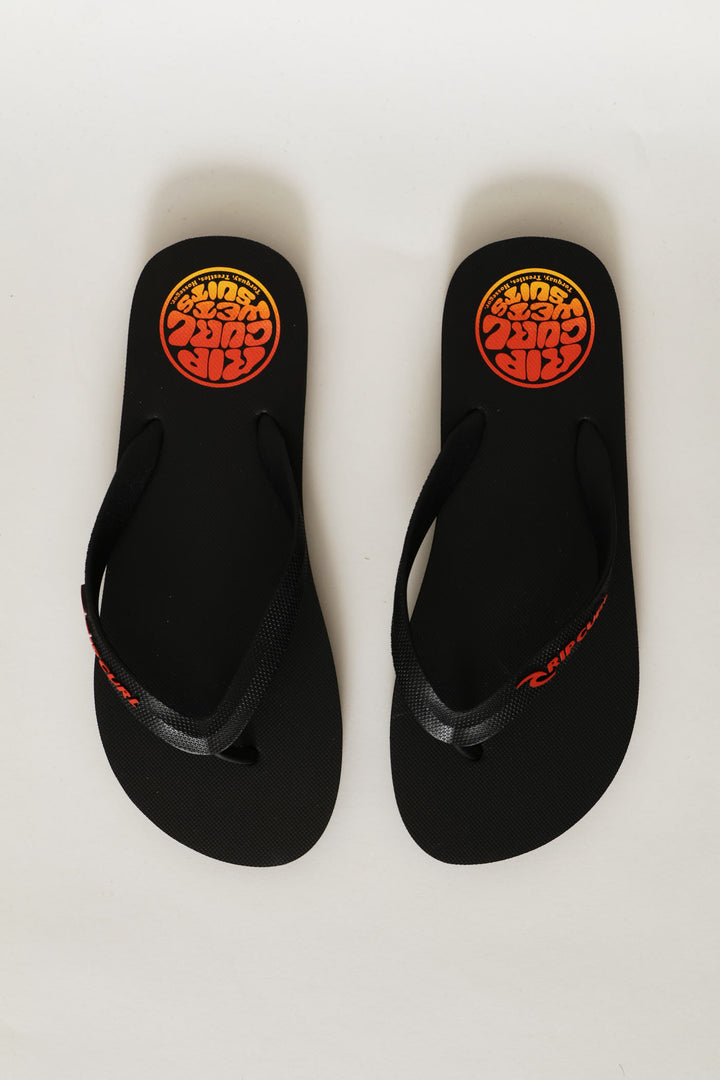 Icons Of Surf Bloom Flip Flop - Black/Orange