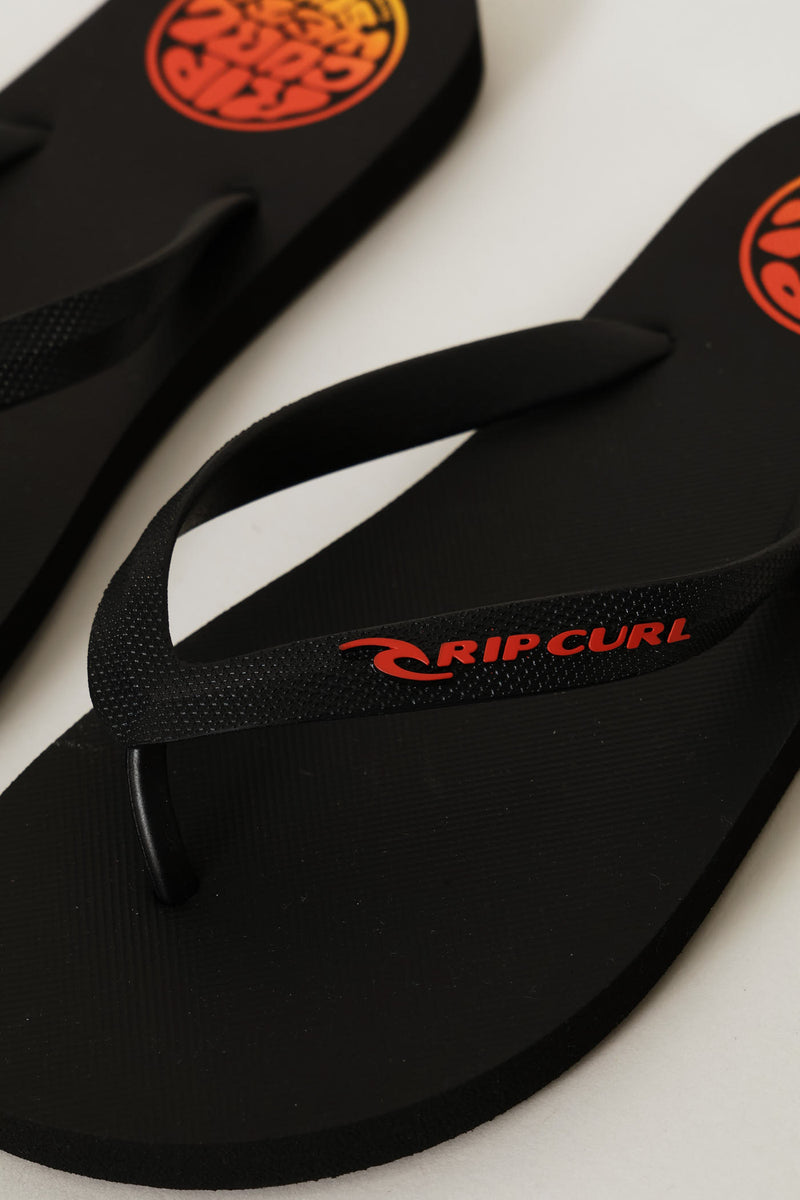 Icons Of Surf Bloom Flip Flop - Black/Orange