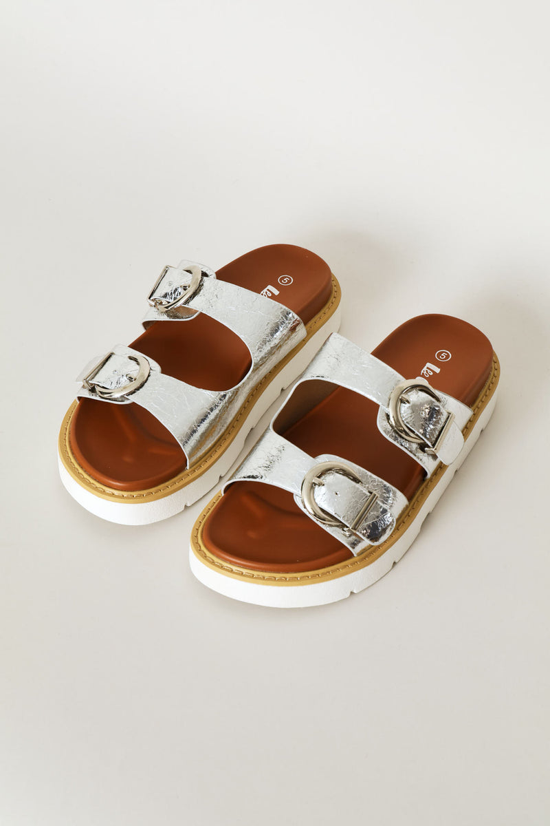 Adrianna Sandal - Silver