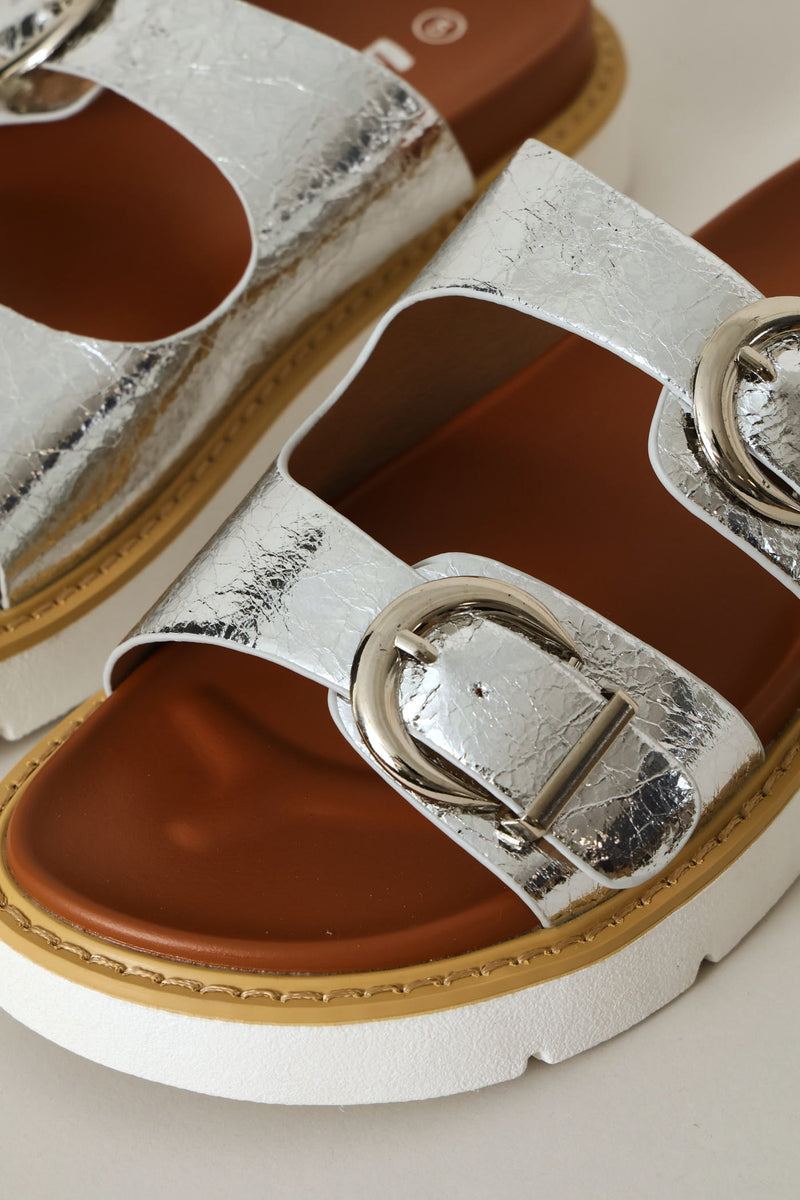 Adrianna Sandal - Silver