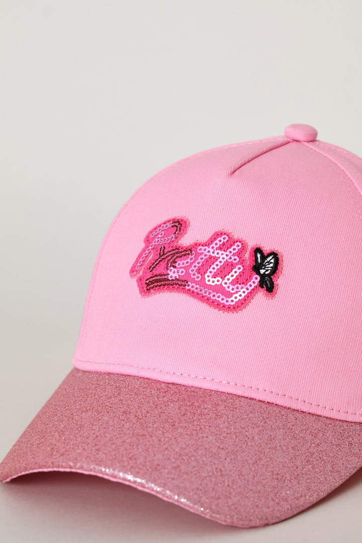 Pre-Girls Glitter Sequin Cap - Pink