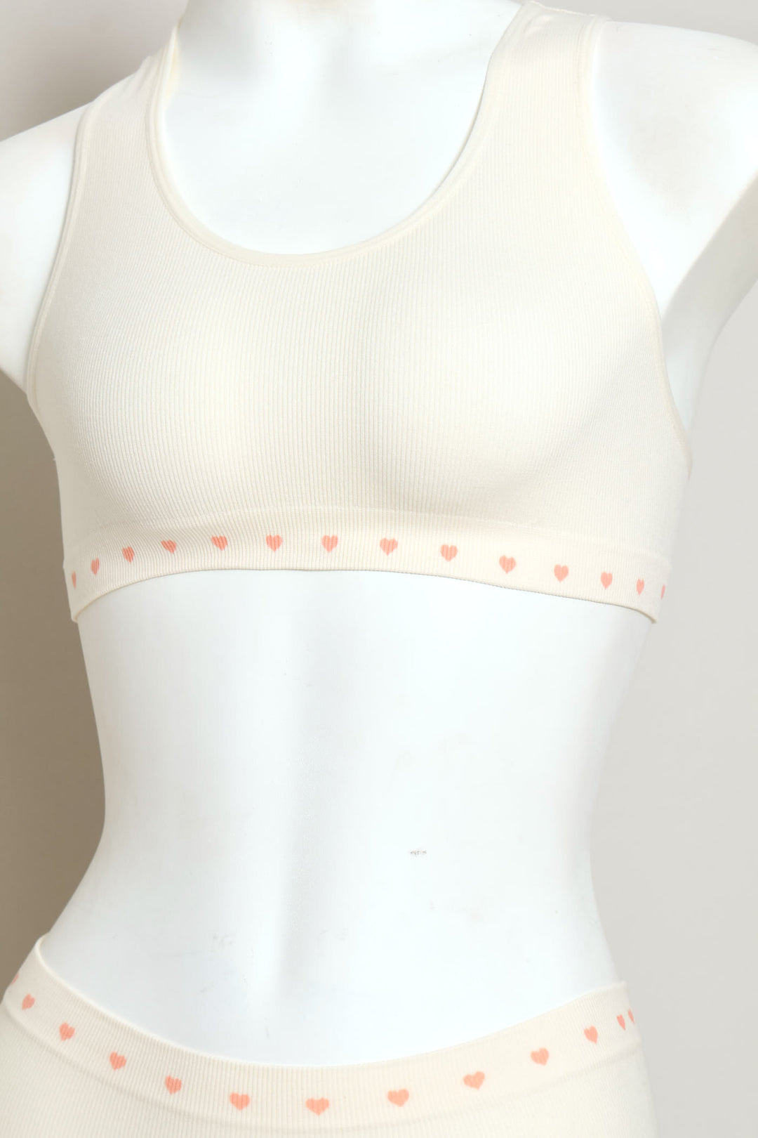 Girls 2 Pack Ribbed Seamless Racerback Bras - Pink/White