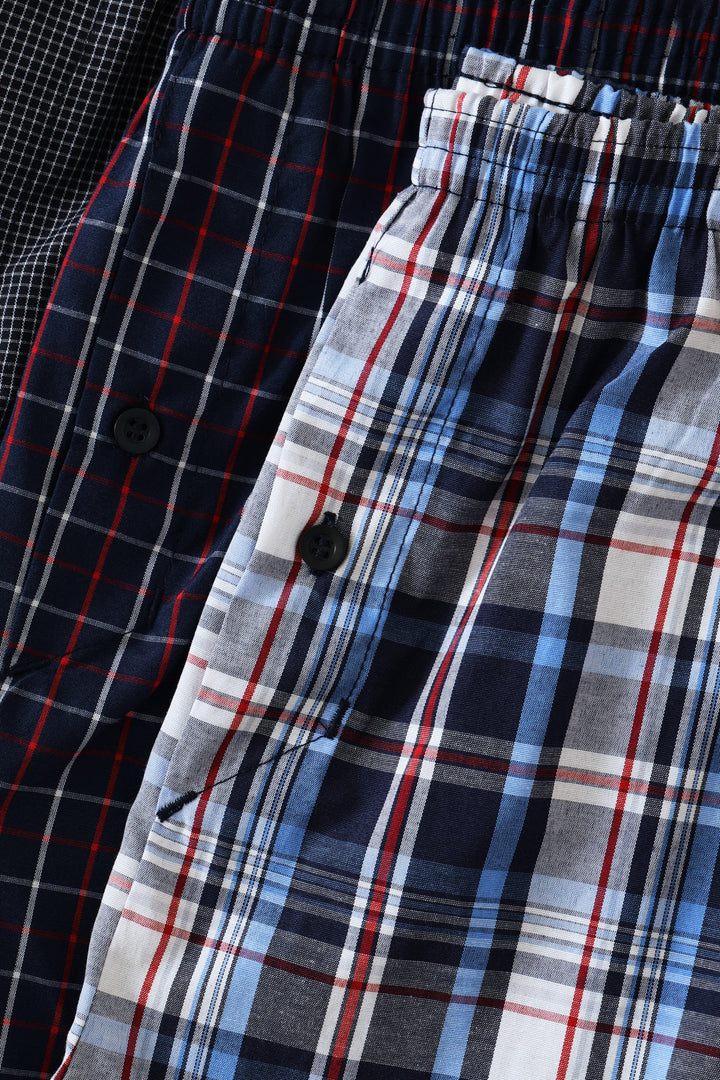 3 Pack Multi Check Woven Boxers - Multi