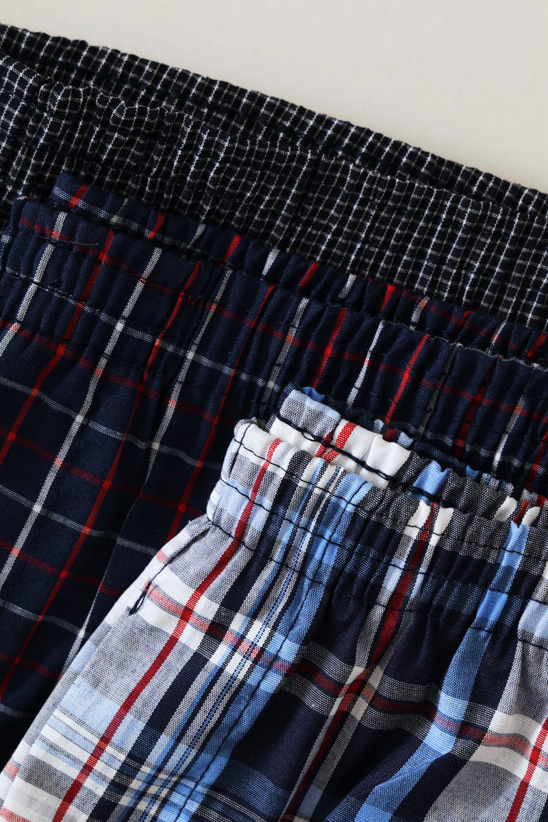 3 Pack Multi Check Woven Boxers - Multi